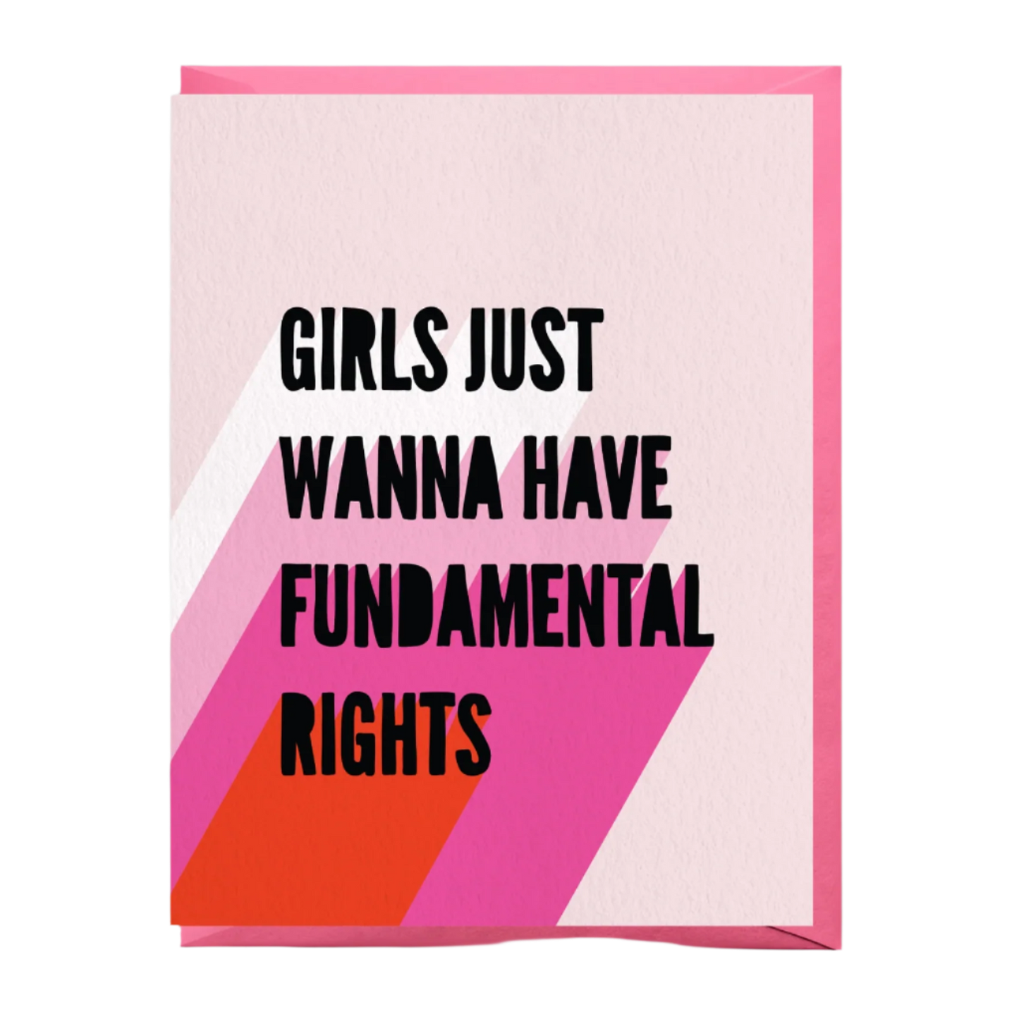 Bold feminist design on the "Empowering Feminist Rights Card"