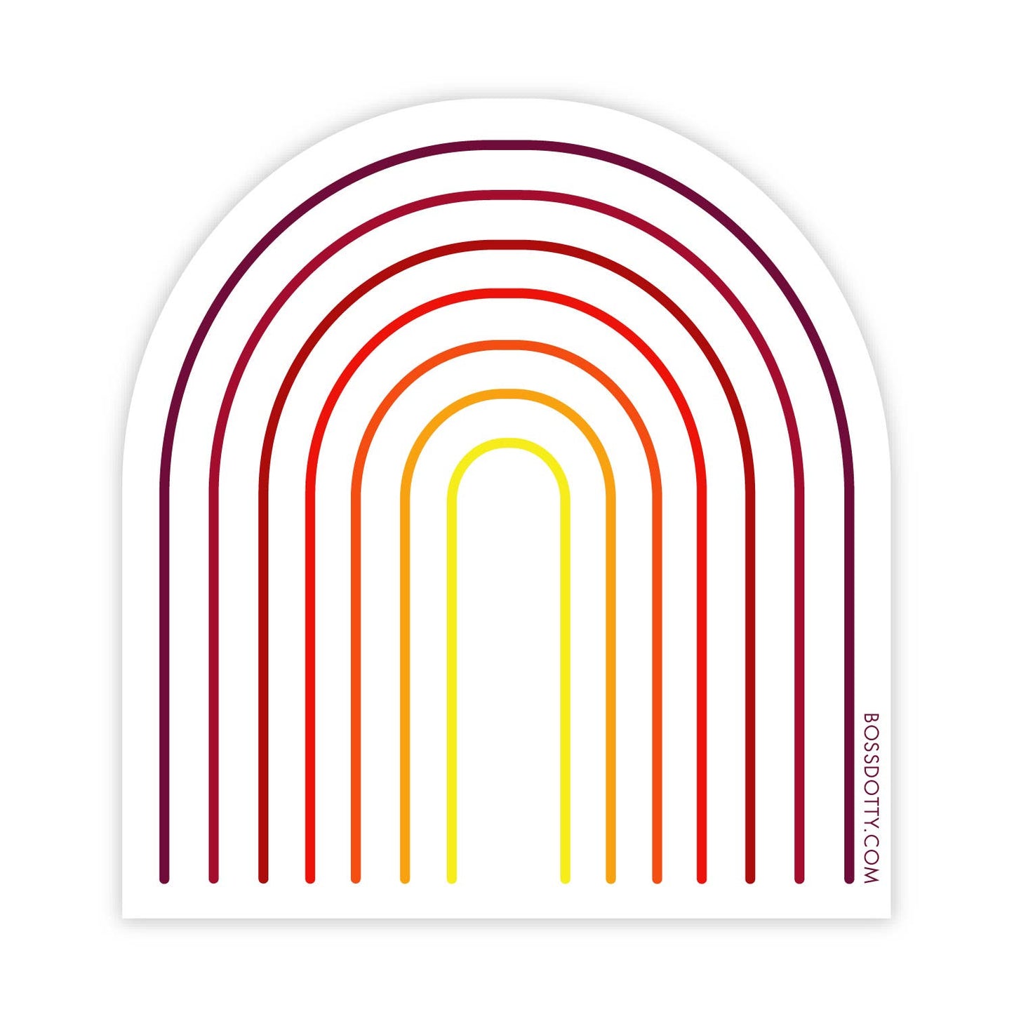 Retro Rainbow Vinyl Sticker for Laptops, Water Bottles, and Everyday Items