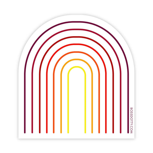 Retro Rainbow Vinyl Sticker for Laptops, Water Bottles, and Everyday Items