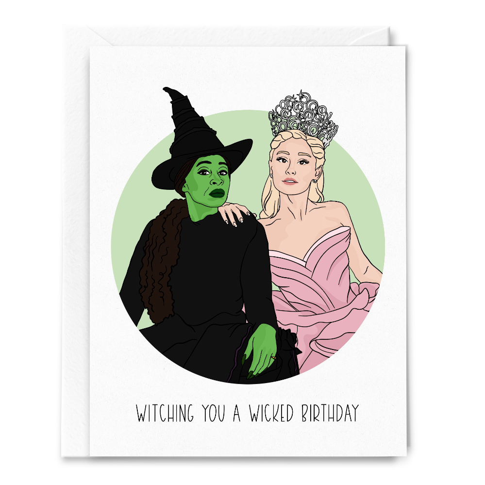 Wicked-Inspired Birthday Card with Original Broadway Artwork