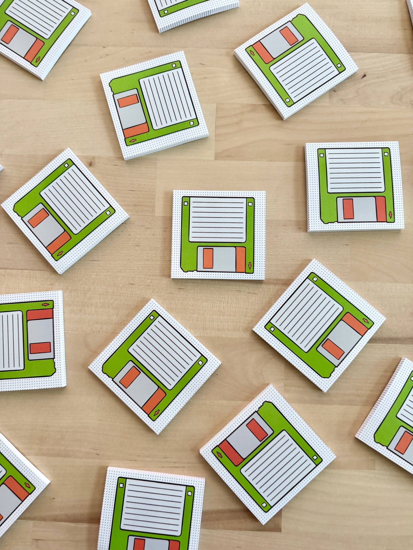 Retro Floppy disk sticky notes for vintage office lovers