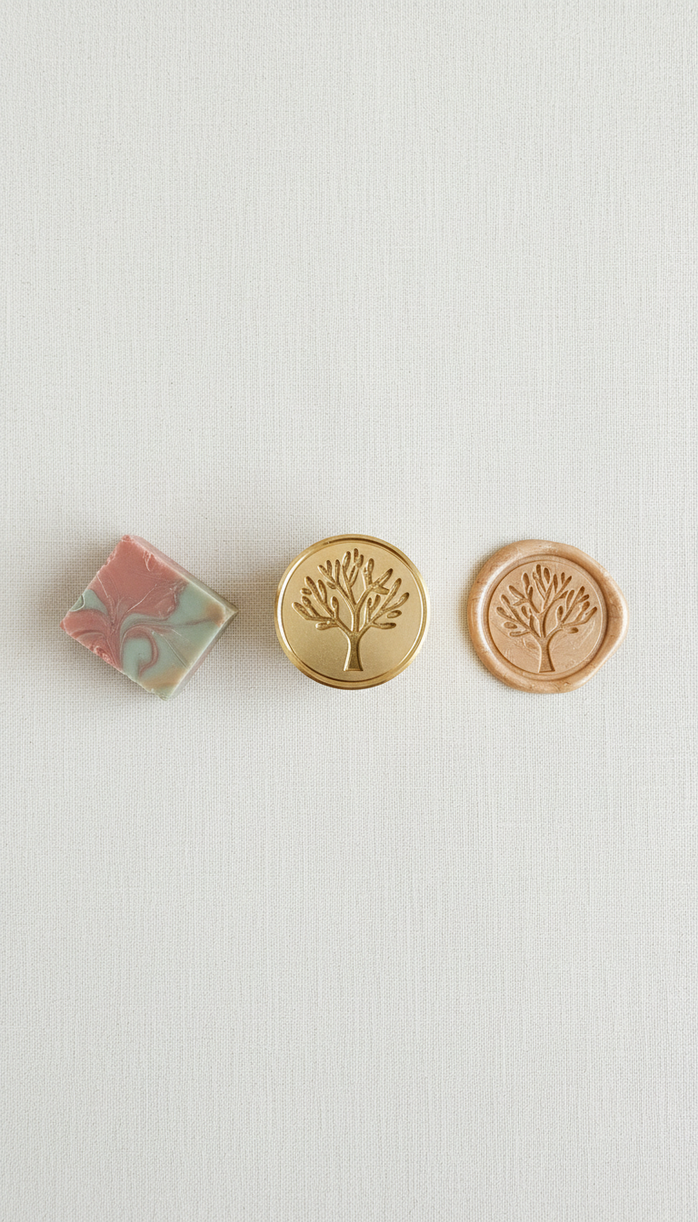 Handcrafted Wax Seal Set With Brass Stamps