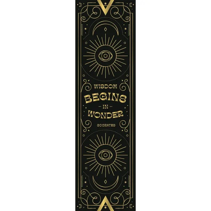 Close up view of the Wisdom Begins in Wonder bookmark