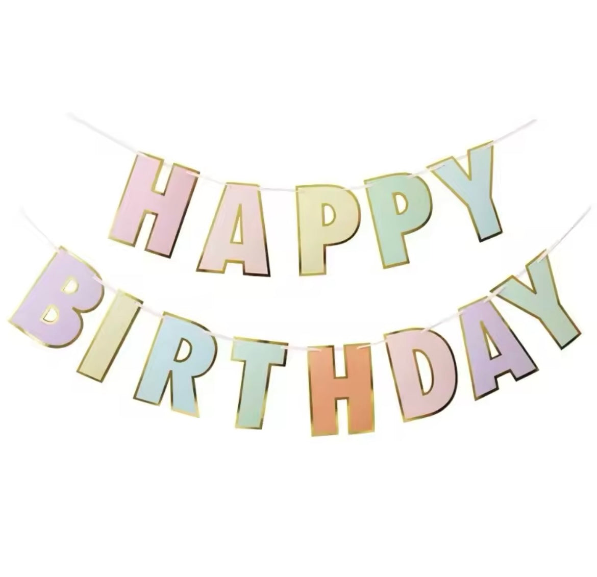 Paper banner with 3m rope ready for setup at a kids' birthday