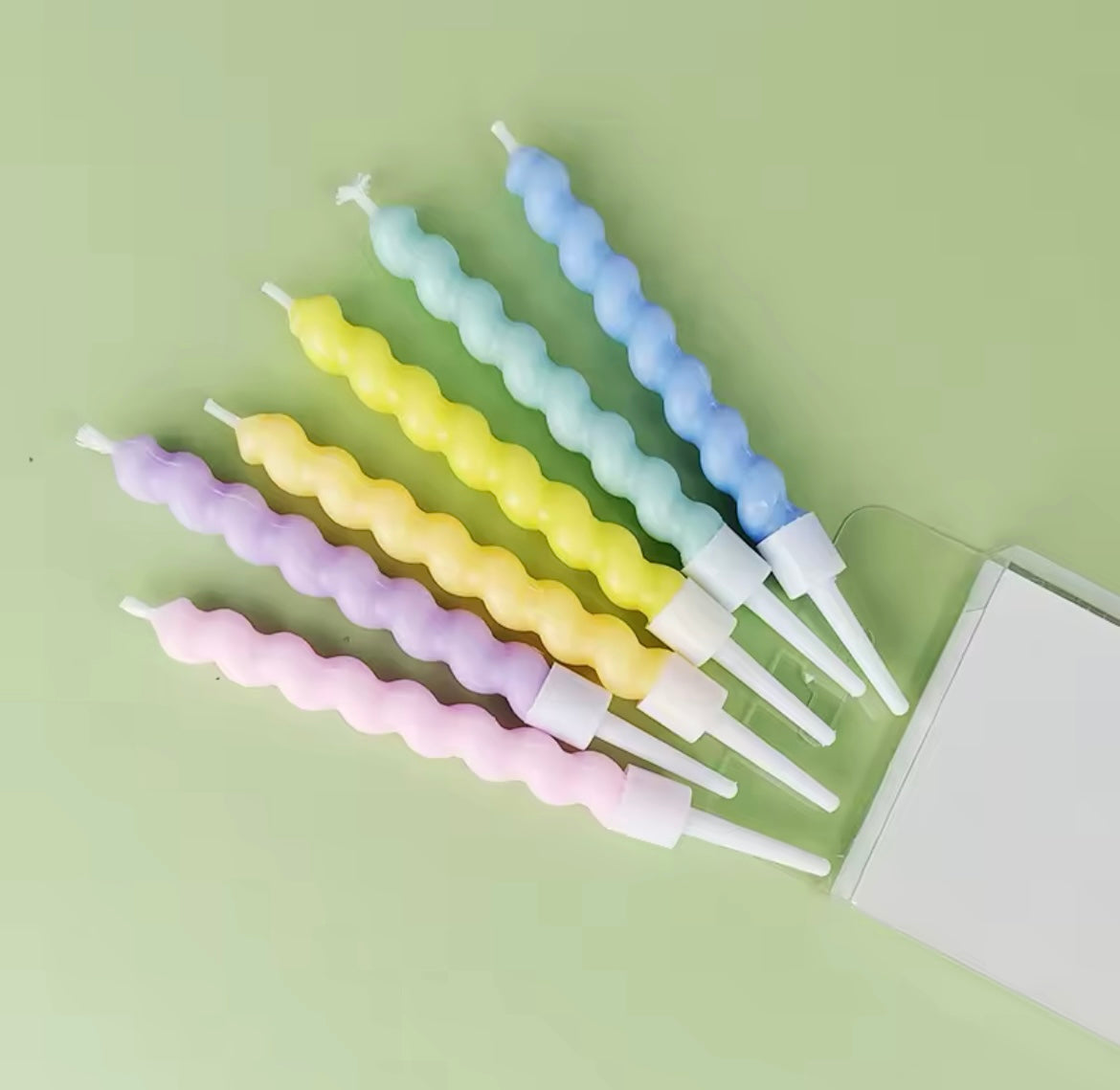 Swirled ombré candles perfect for birthday celebrations