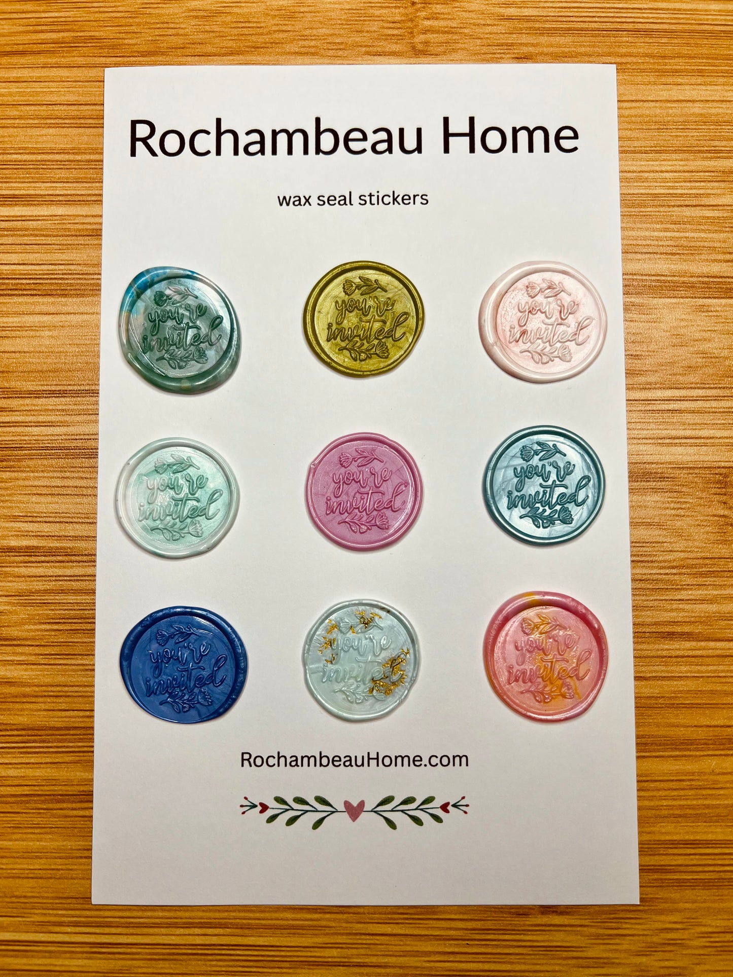 Handcrafted “You’re Invited” Wax Seal Stickers – Elegant Touch for Invitations & Events