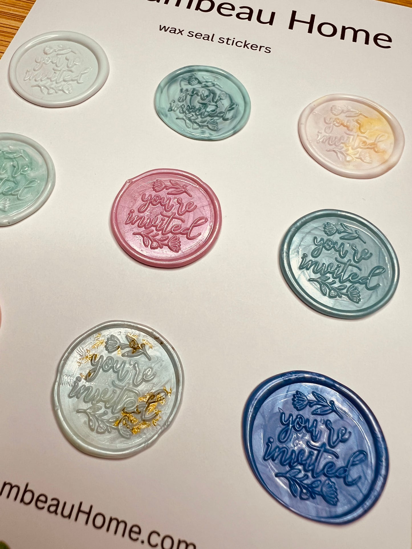 Handcrafted “You’re Invited” Wax Seal Stickers – Elegant Touch for Invitations & Events