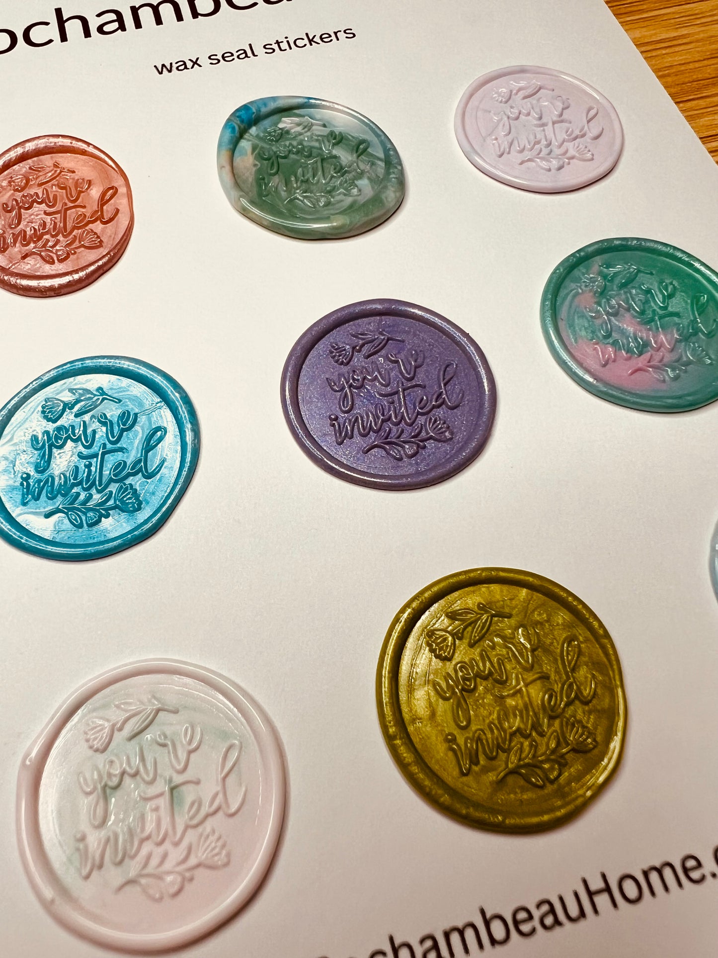 Handcrafted “You’re Invited” Wax Seal Stickers – Elegant Touch for Invitations & Events