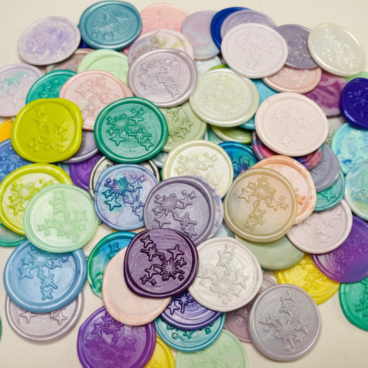Collection of Bright Star Constellation Wax Seal Stickers in bright and fun colors