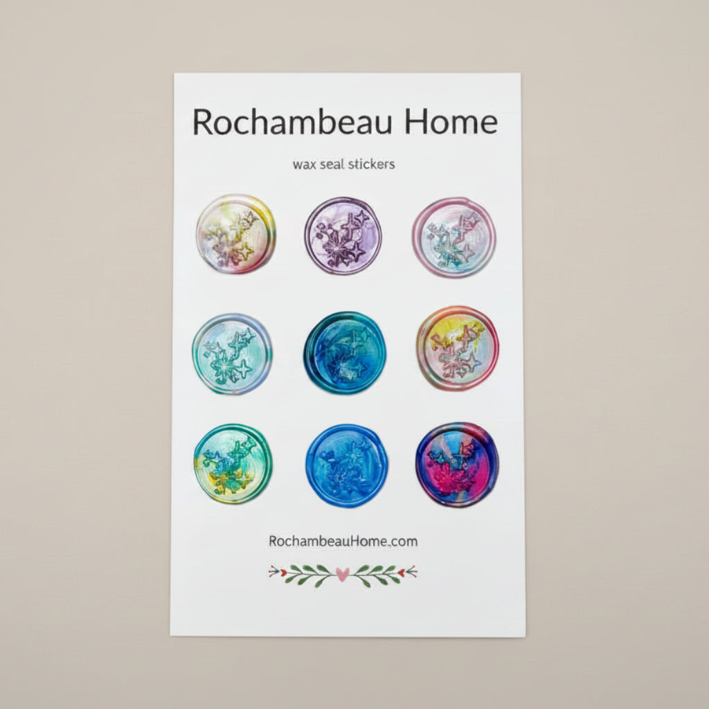 9 Pack Card of the Bright Star Constellation Wax Seal Stickers created by Rochambeau Home in a Multicolor Theme