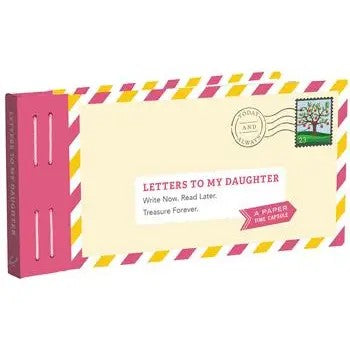 Cover of “Letters to My Daughter” with envelope and stamp design