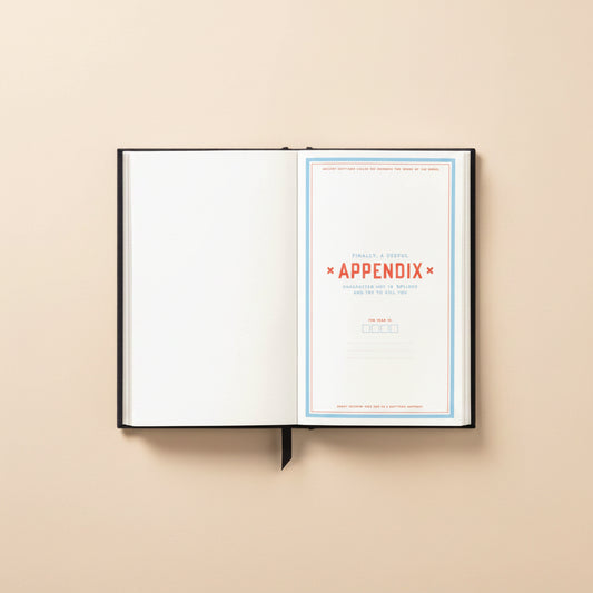 Inside page featuring the Appendix