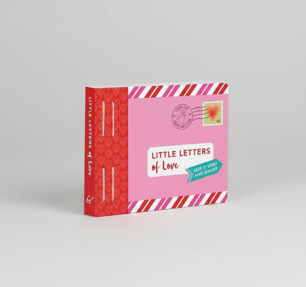 Close up view of the colorful and bright Little Letters of Love booklet