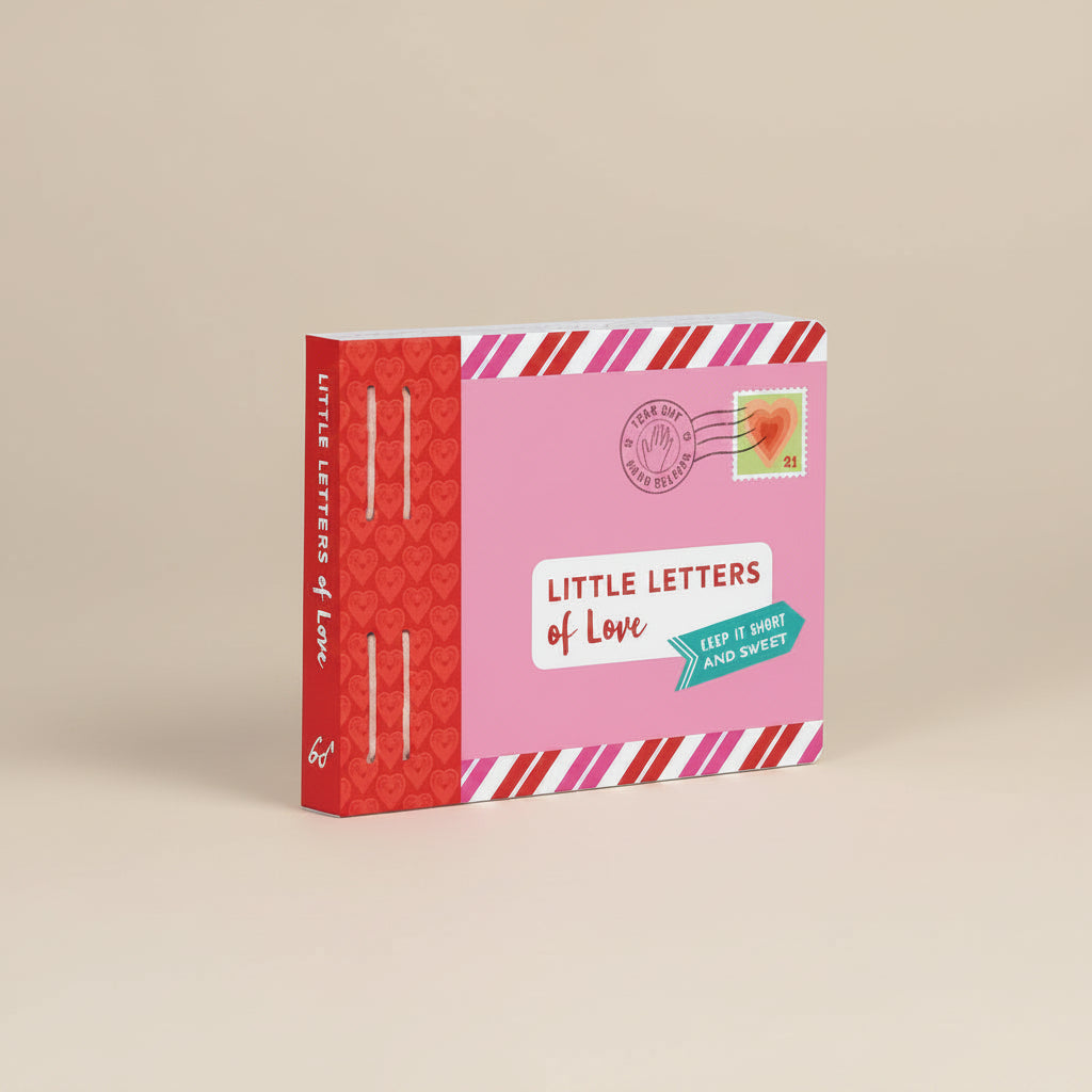 Close up view of the colorful and bright Little Letters of Love booklet