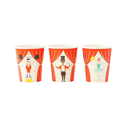 Three Carnival Cups lined up showcasing variety of carnival details