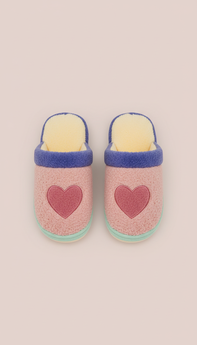 Plush Comfort Slippers with Faux Fur Lining
