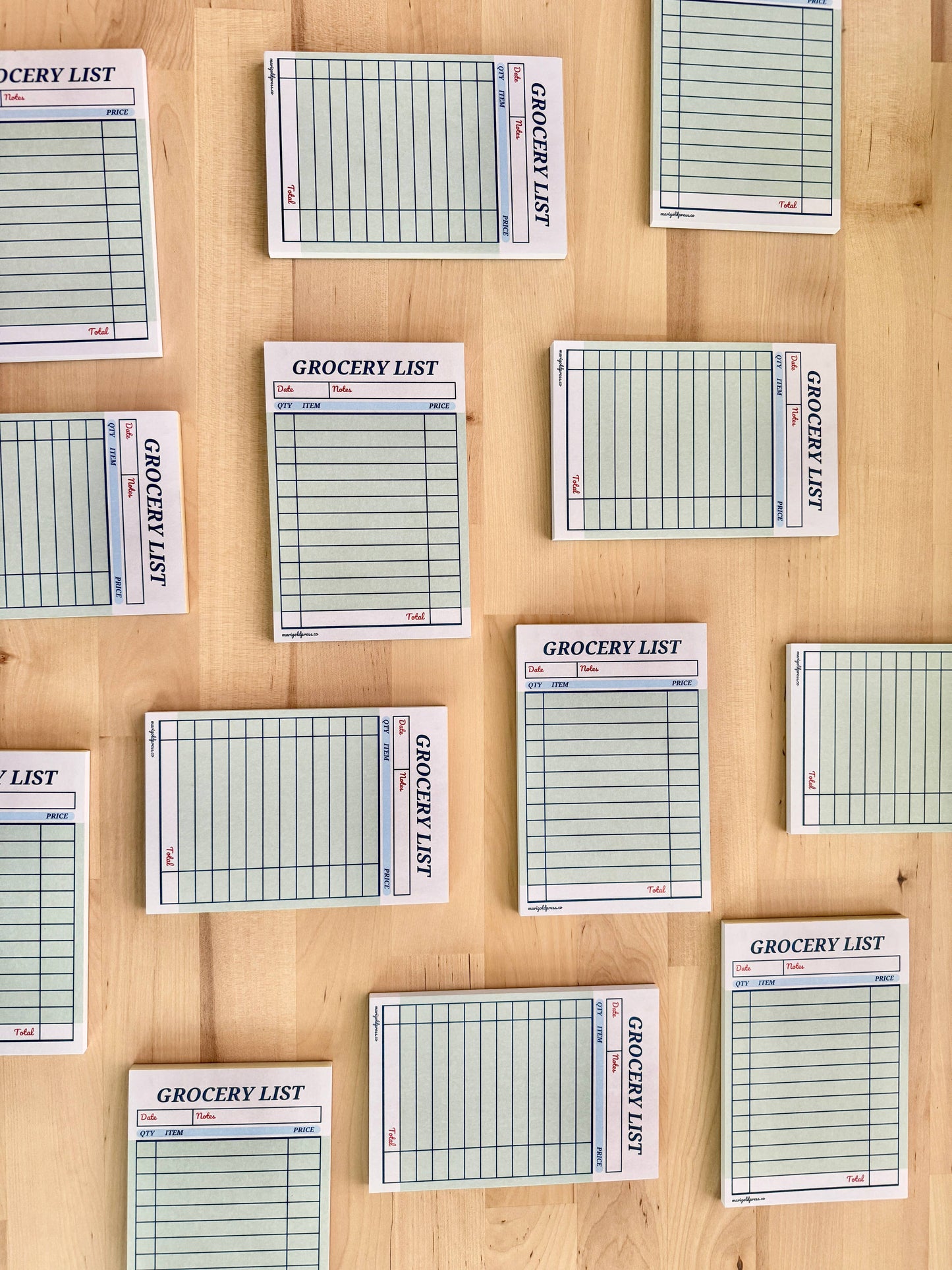 Vintage guest check notepad for organized grocery lists for fun organization