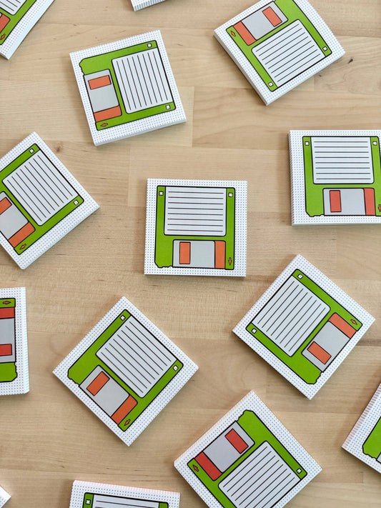Floppy disk retro sticky notes for vintage office lovers bring flair to your desk