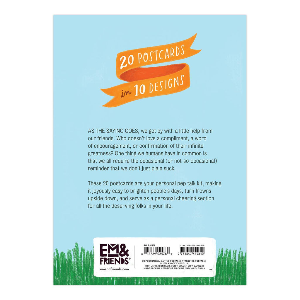 Back cover of a product packaging with text and branding on a light blue background