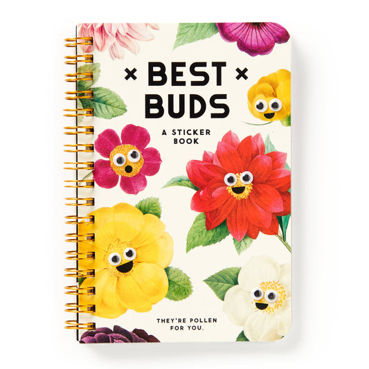 Close up view of the Best buds googly eyes Sticker Book