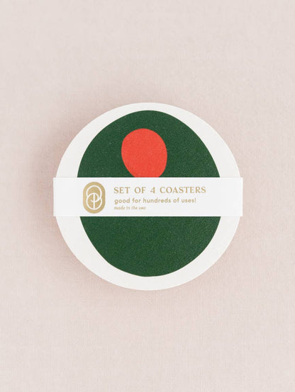 Charming Pimento Olive Drinkware Accessories - Set of 4