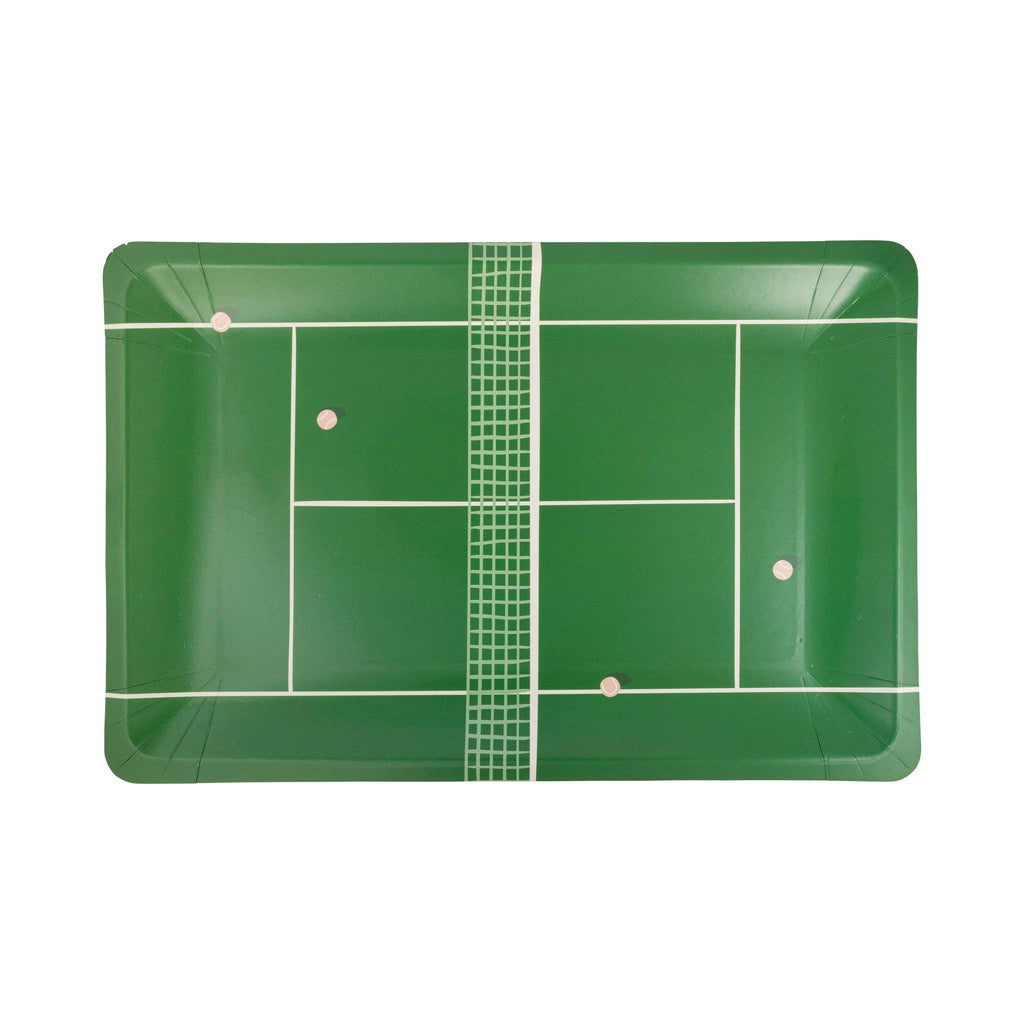 Tennis Court Paper Plates – Sporty Summer Party Essentials (8-Pack)