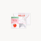 Close up of unfolded "You're a Peach" Pop Up Card.
