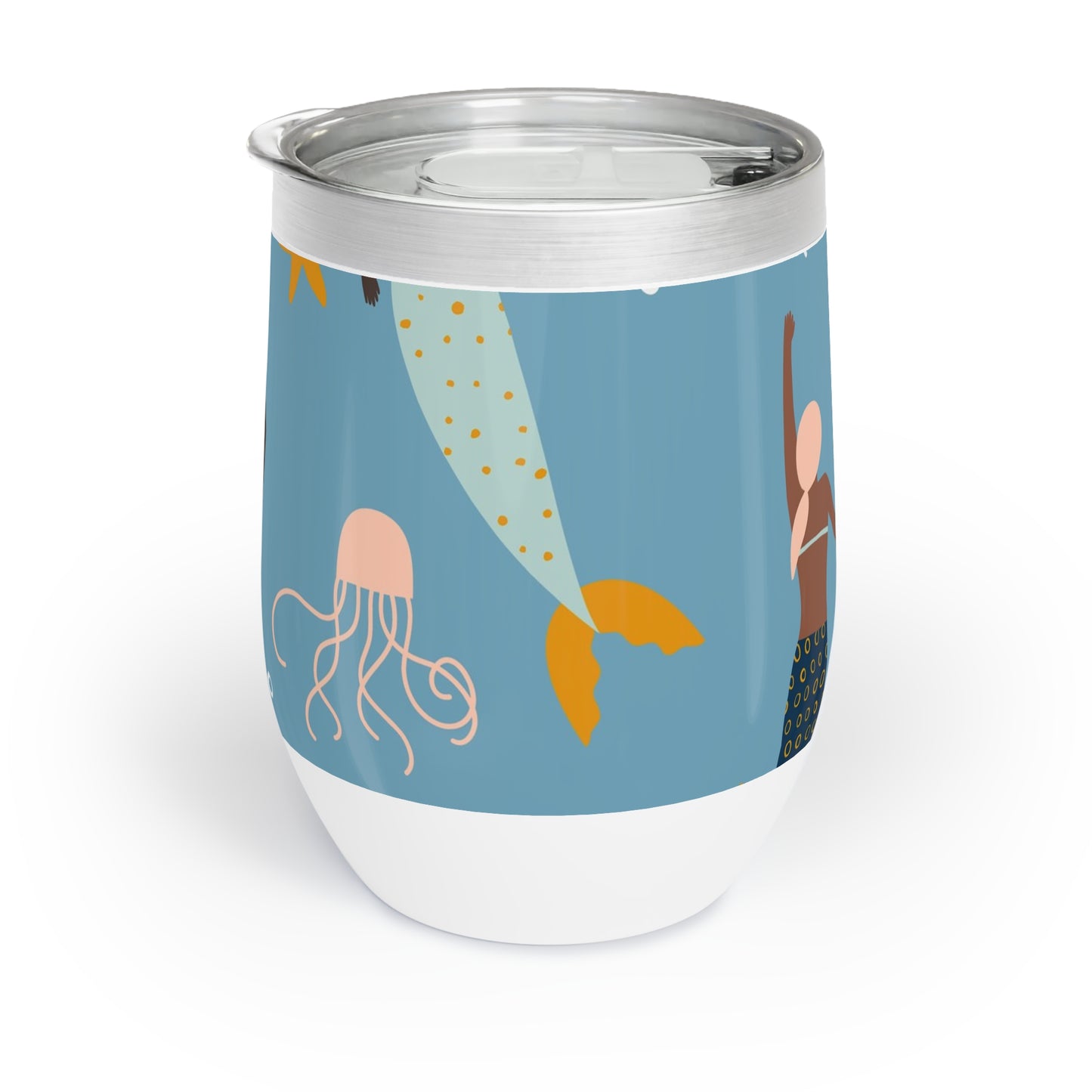 Mermaid Wine Tumbler – Stainless Steel Insulated Drinkware for Hot & Cold Beverages