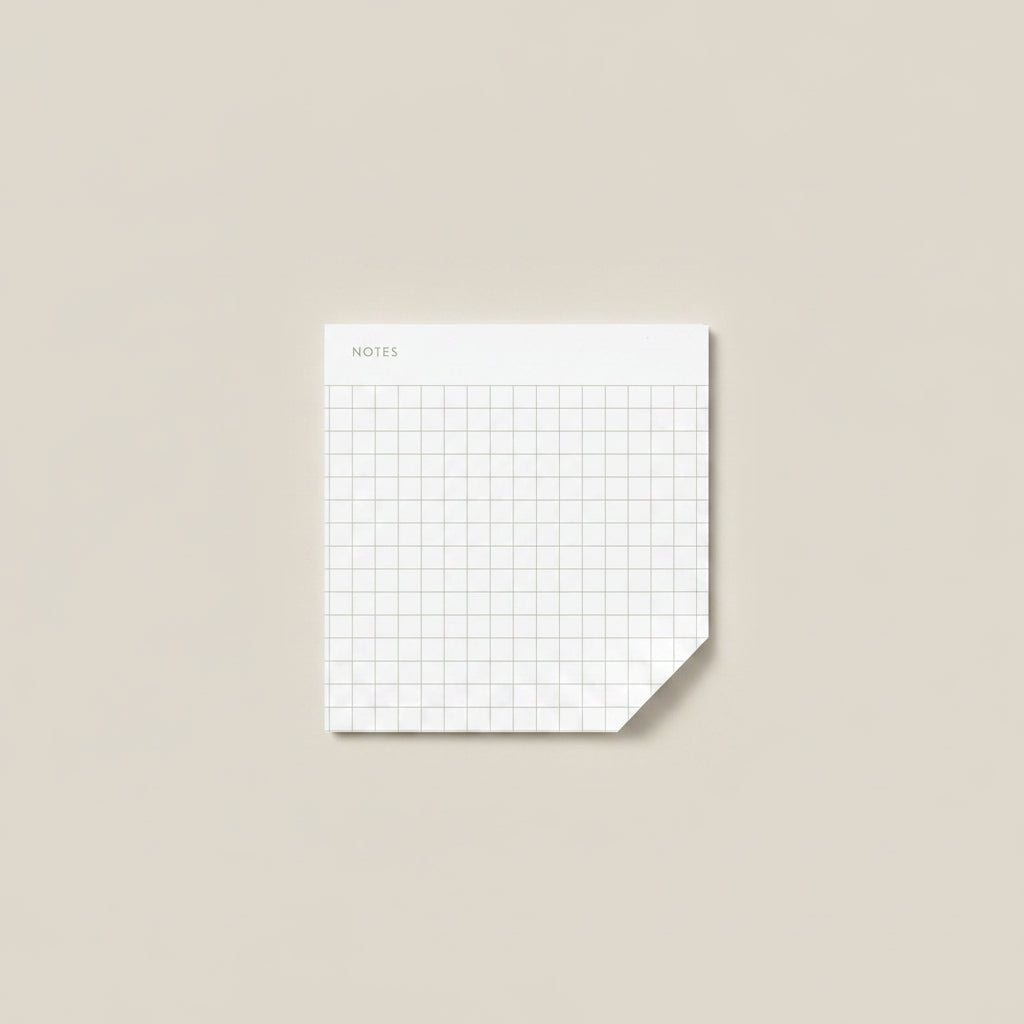 Grid paper with 'NOTES' at the top on a white background