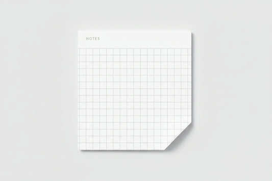 Grid paper with 'NOTES' at the top on a white background