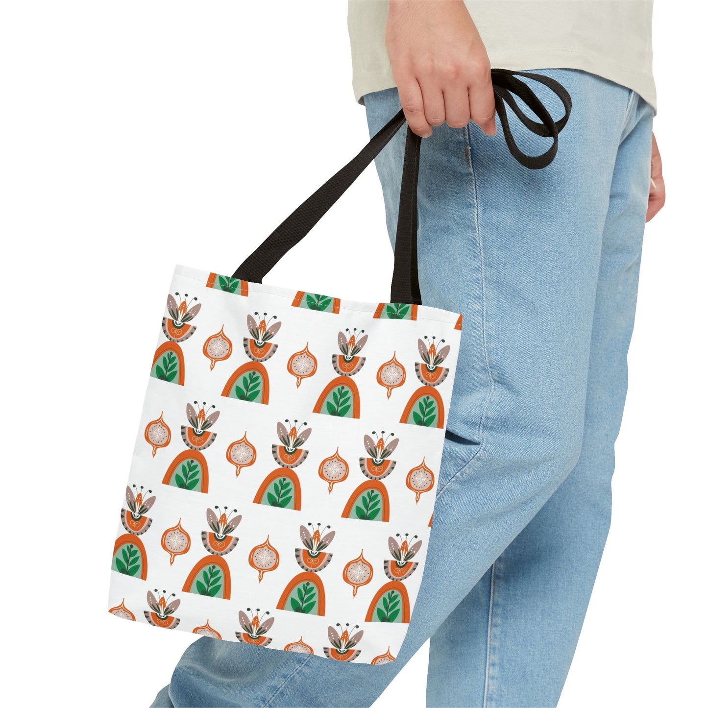 Abstract Floral Tote Bag – Eco-Friendly, Versatile Carry-All for Everyday Style