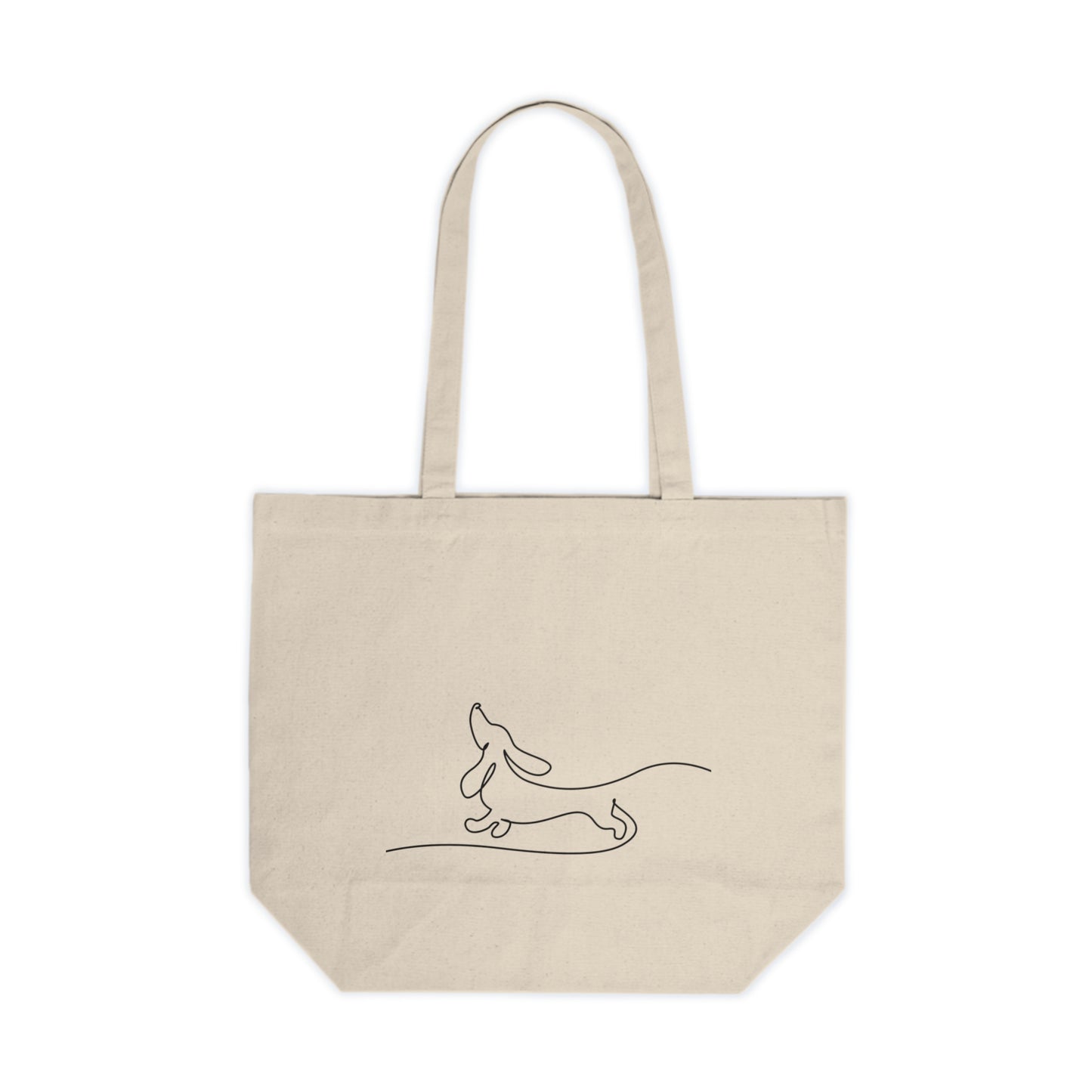 Dachshund Minimalist Canvas Tote Bag – Fun, Dog-Themed Eco-Friendly Shopping Companion