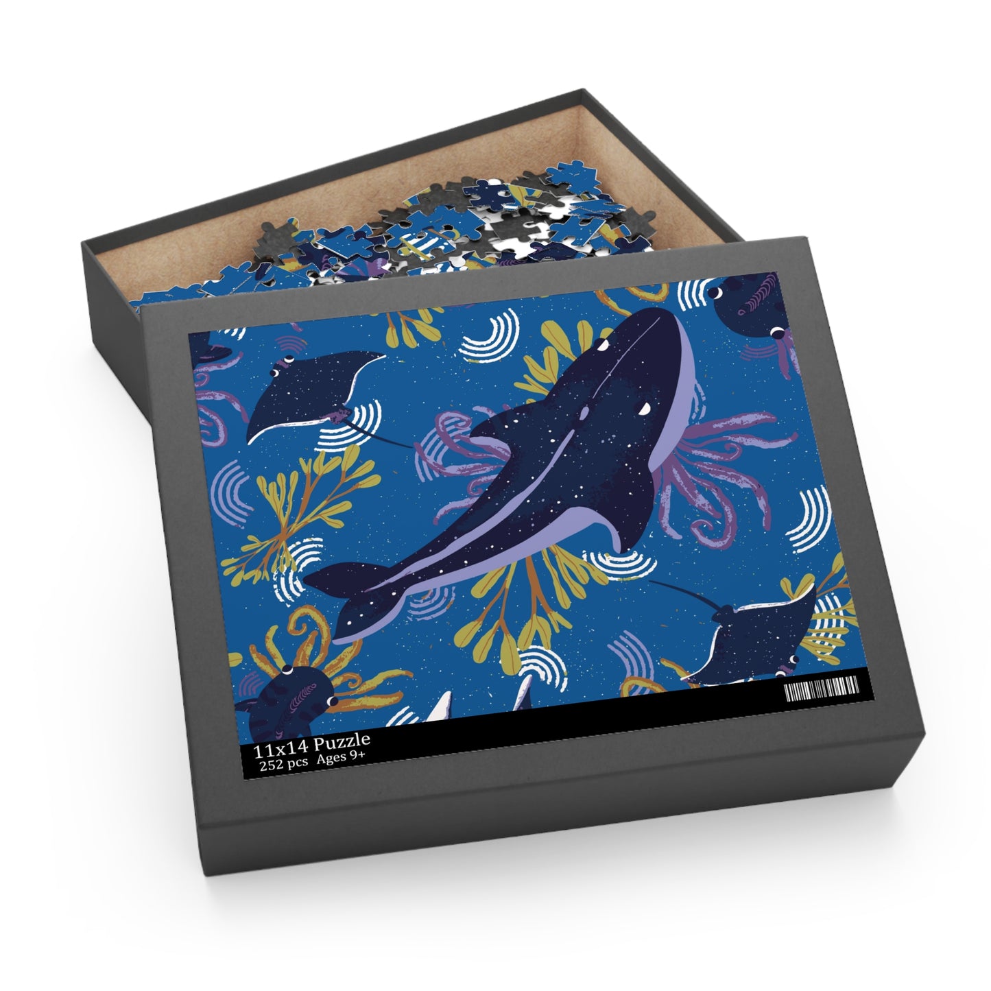 Ocean Life 252-Piece Puzzle – Whales, Stingrays & Vibrant Sea Life for Nature Lovers