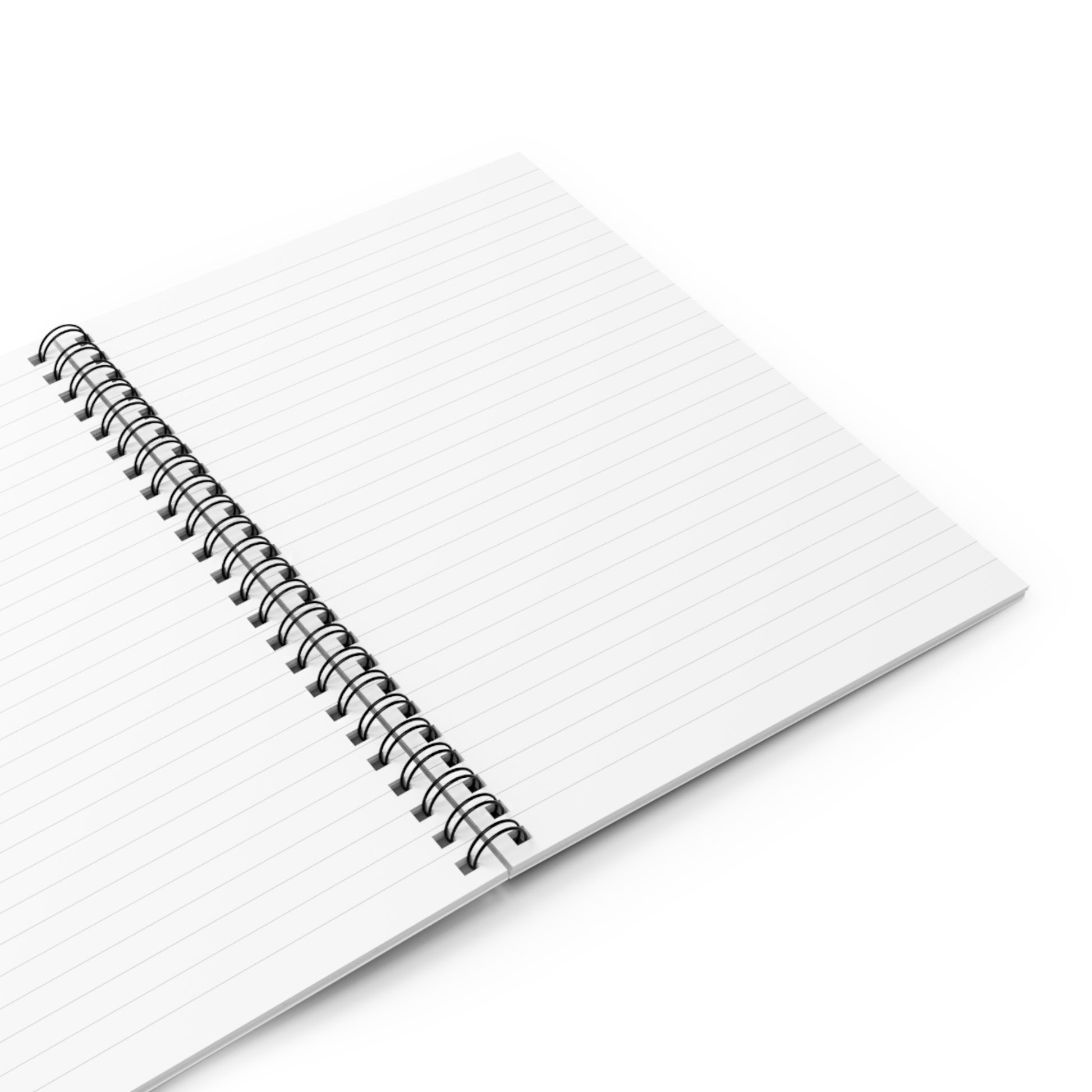 Open view od rhw Spiral notebook showcasing the lined pages