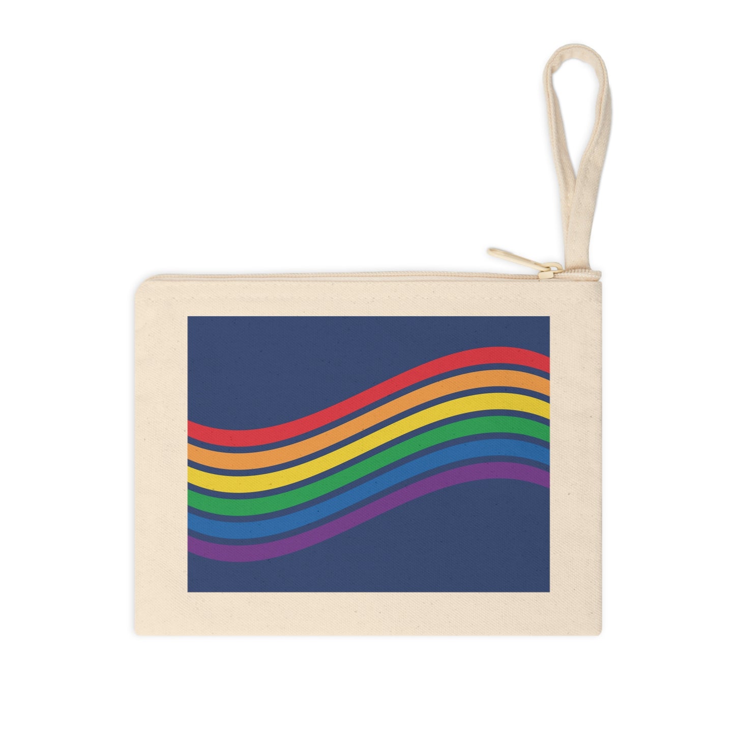 LGBTQIA+ Rainbow Wave Zipper Pouch - Vibrant Pride Accessory for Makeup, Art Supplies, & Everyday Essentials