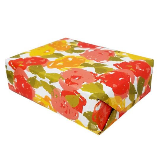 A gift wrapped in the Vintage Floral Gift Wrap Sheet