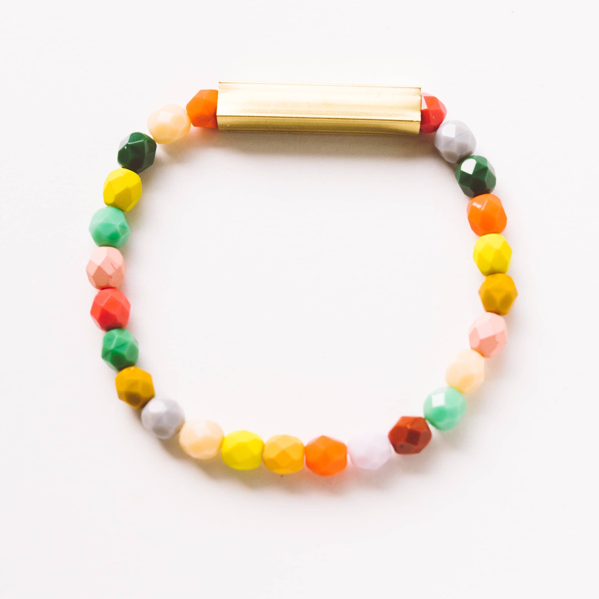 Close-up of mixed beads in vibrant, cheerful tones