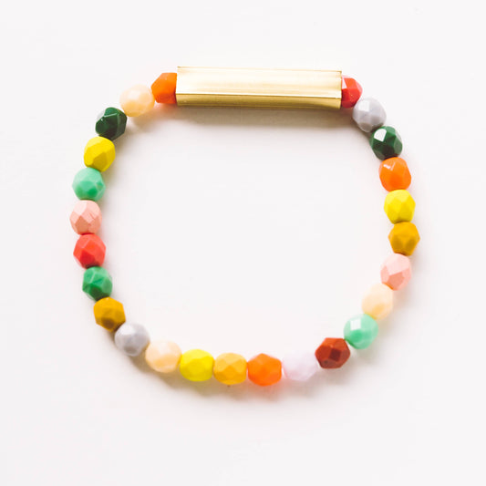 Close-up of mixed beads in vibrant, cheerful tones