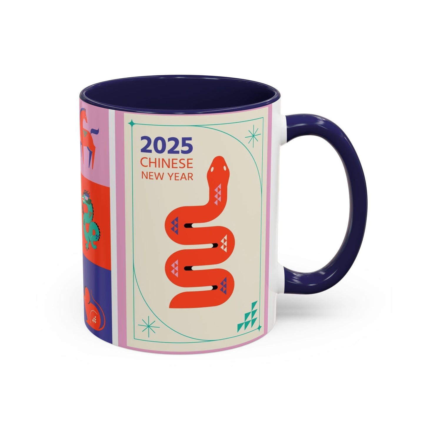 Year of the Snake Accent Coffee Mug – Vibrant Zodiac-Inspired 11 oz Drinkware