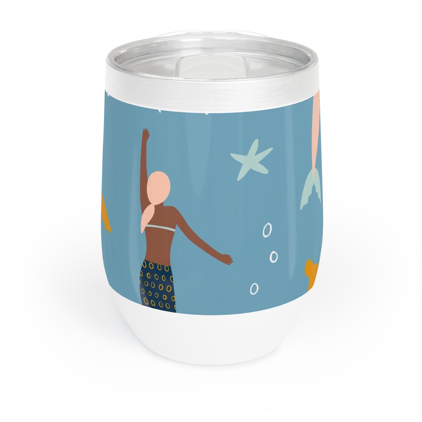 Mermaid Wine Tumbler – Stainless Steel Insulated Drinkware for Hot & Cold Beverages