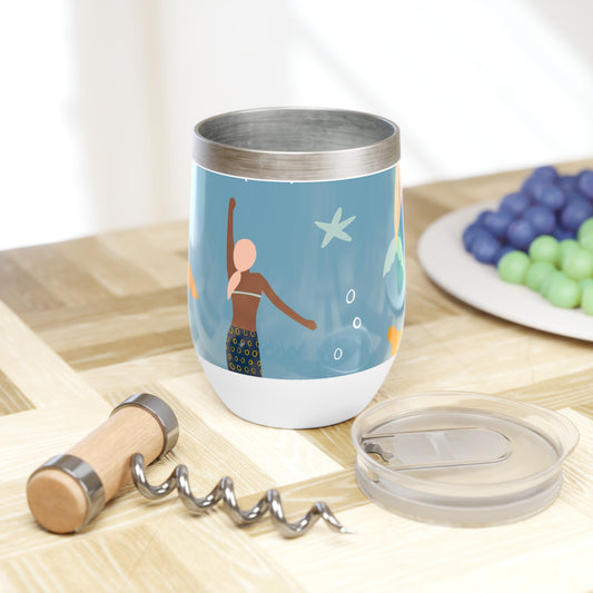 Mermaid Wine Tumbler – Stainless Steel Insulated Drinkware for Hot & Cold Beverages