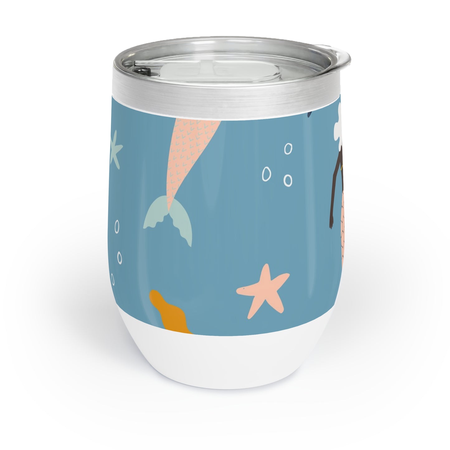 Mermaid Wine Tumbler – Stainless Steel Insulated Drinkware for Hot & Cold Beverages