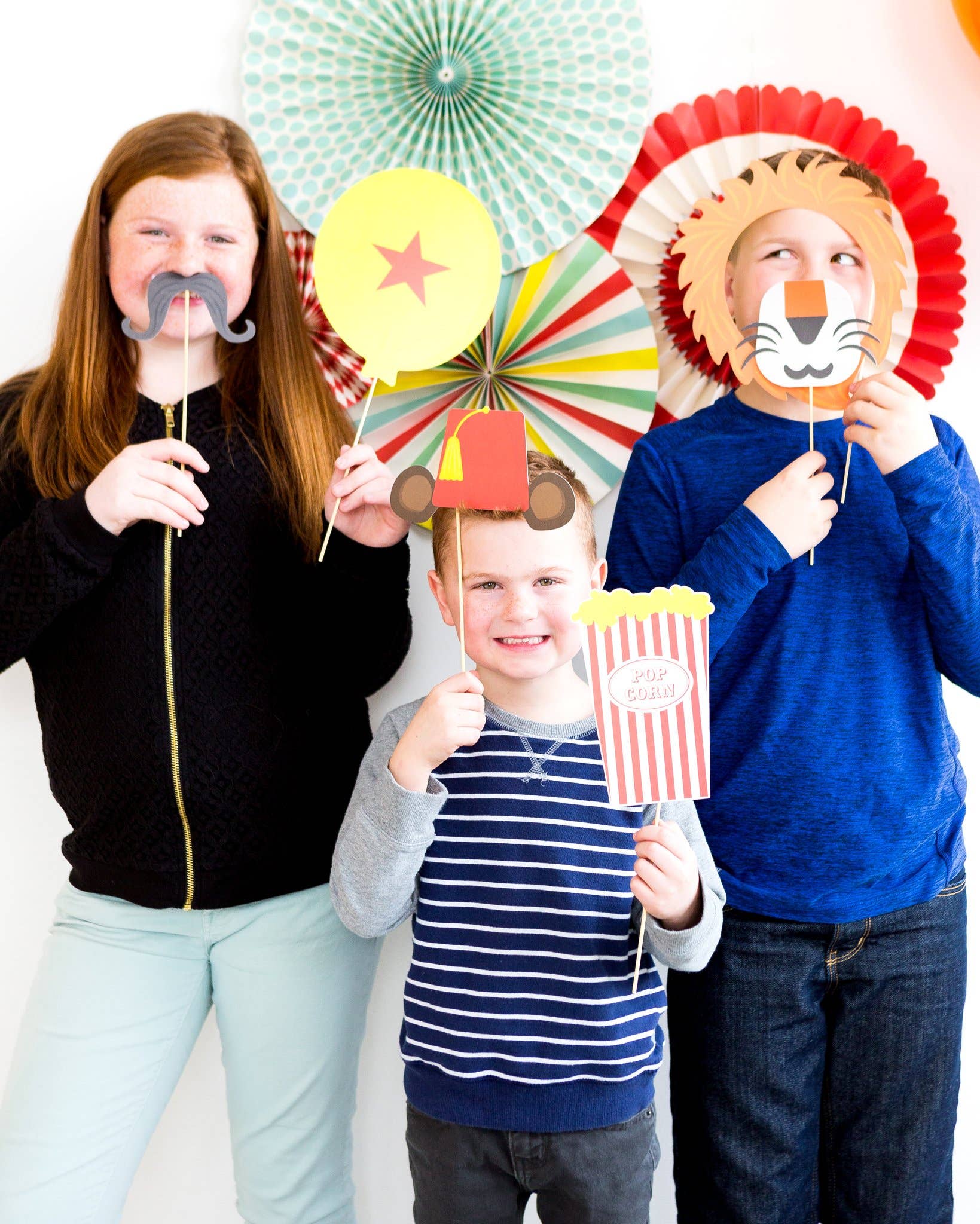 Image of children using various props included in the kit