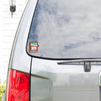 Bold and cheeky sticker on a vehicle.