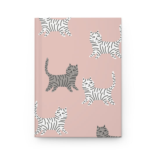 Cute Cat Pattern Hardcover Journal | Matte Finish for Cat Lovers