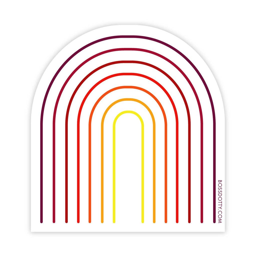 Retro Rainbow Vinyl Sticker for Laptops, Water Bottles, and Everyday Items