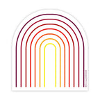 Retro Rainbow Vinyl Sticker for Laptops, Water Bottles, and Everyday Items