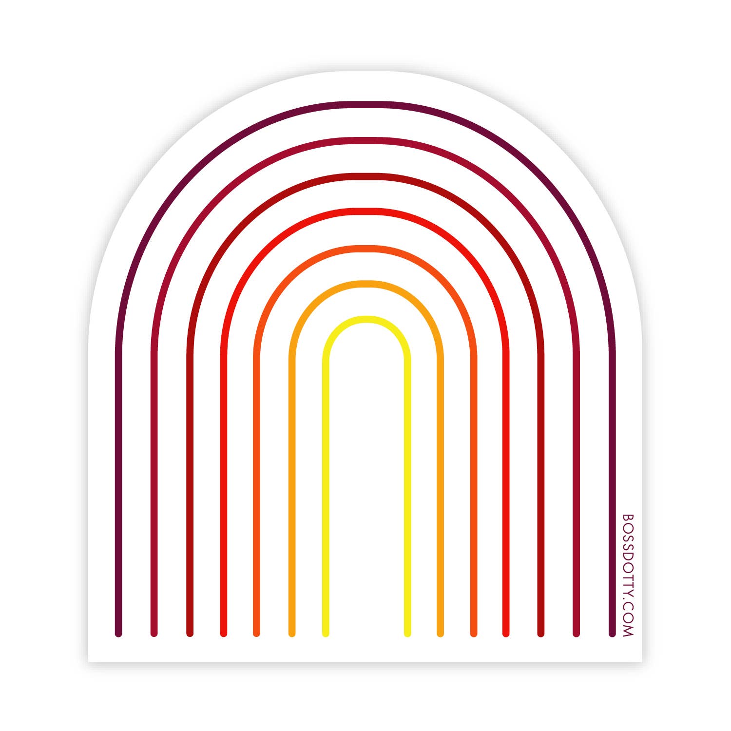 Retro Rainbow Vinyl Sticker for Laptops, Water Bottles, and Everyday Items