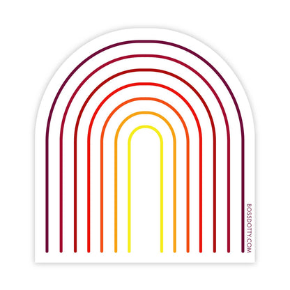 Retro Rainbow Vinyl Sticker for Laptops, Water Bottles, and Everyday Items