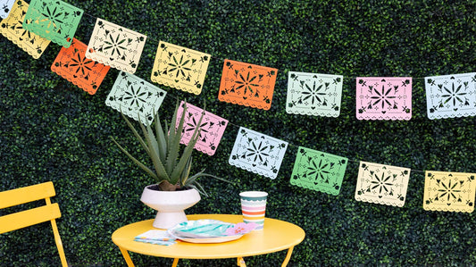 Vibrant papel picado banner for fiesta-themed parties